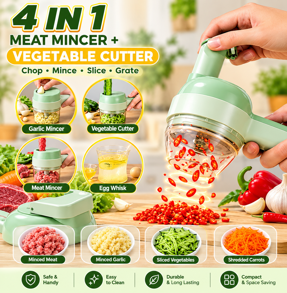 4-in-1 Electric Food Chopper