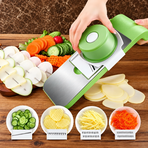 5-in-1 Manual Vegetable Slicer & Chopper for Kitchen